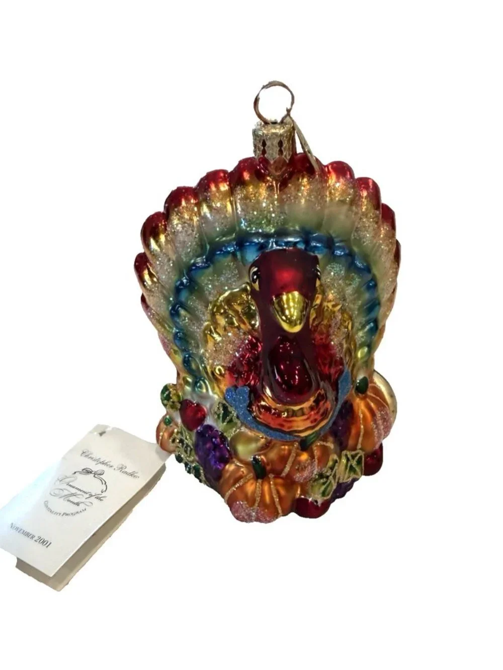 Christopher Radko Thanksgiving Spread Christmas Tree Ornament Collectible 2001